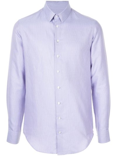 Purple Giorgio Armani Small Pattern Men's Shirts | UAE22863