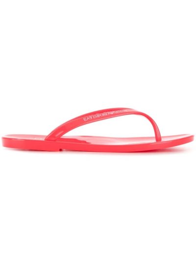 Red Ea7 Emporio Armani Thong Women's Flip Flops | UAE00118