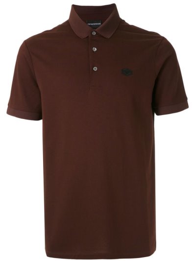 Red Armani Emporio Embroidered Logo Men's Polo Shirts | UAE61424