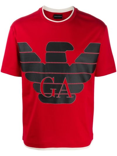 Emporio armani t shirt red outlet