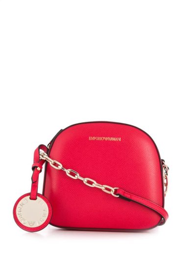 Red Armani Emporio Logo Women's Crossbody Bags | UAE38698