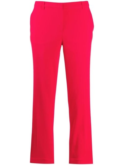 Red Armani Emporio Low Waist Straight Women's Pants | UAE78852