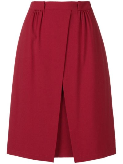 Red Armani Emporio Off Centre Split Women's Skirts | UAE71227