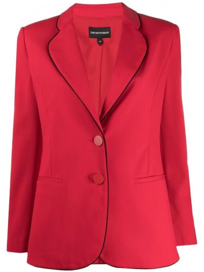 Red Armani Emporio Tailored Single Breasted Women's Blazers | UAE94754