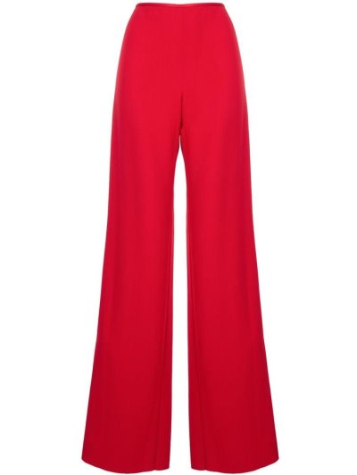 Red Armani Emporio Wide Leg High Waisted Women's Pants | UAE71479
