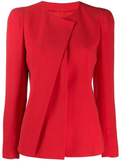 Red Giorgio Armani Asymmetric Women's Blazers | UAE01718