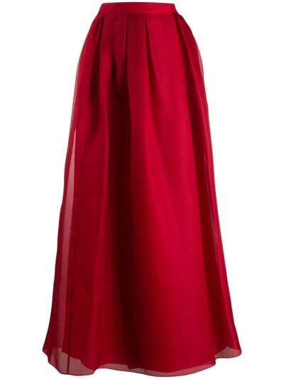 Red Giorgio Armani High Waisted A-line Women's Skirts | UAE90143