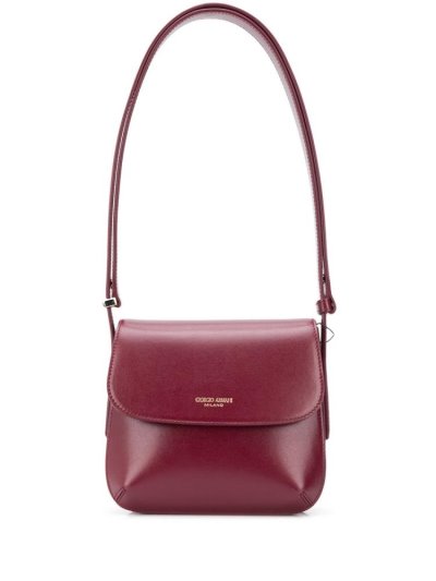 Red Giorgio Armani Logo Women's Shoulder Bags | UAE80653