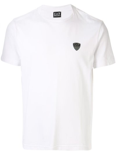 White Ea7 Emporio Armani Printed Logo Men's T Shirts | UAE74845