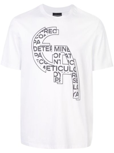 White Armani Emporio Ea Men's T Shirts | UAE68486