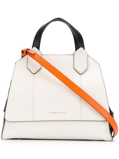 White Armani Emporio Large Women's Tote Bags | UAE39210