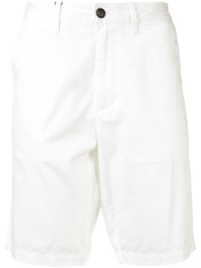 White Armani Emporio Plain Bermuda Shorts Men's Shorts | UAE19861