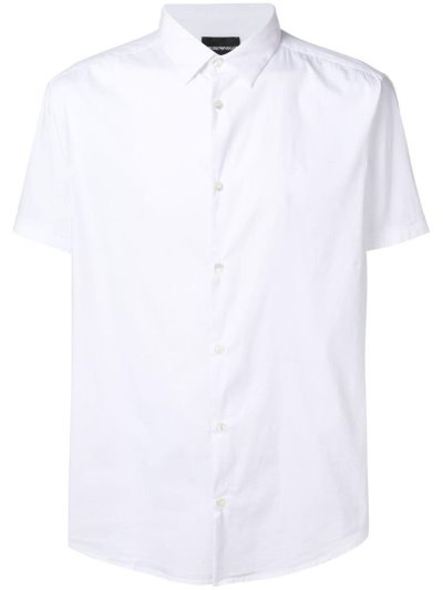 White Armani Emporio Short Sleeve Men's Shirts | UAE62579