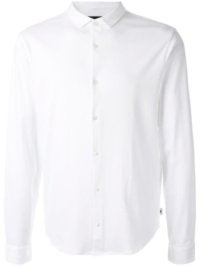White Armani Emporio Slim Fit Formal Men's Shirts | UAE72560