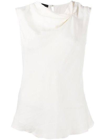 White Armani Emporio Tank Style Women's Blouse | UAE61129