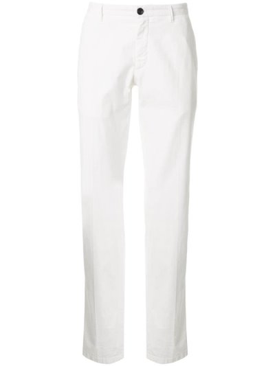 White Giorgio Armani Straight Leg Chino Men's Pants | UAE83011