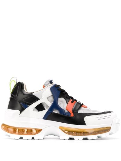 White / Grey Armani Emporio Colour Blocked Chunky Men's Sneakers | UAE77263
