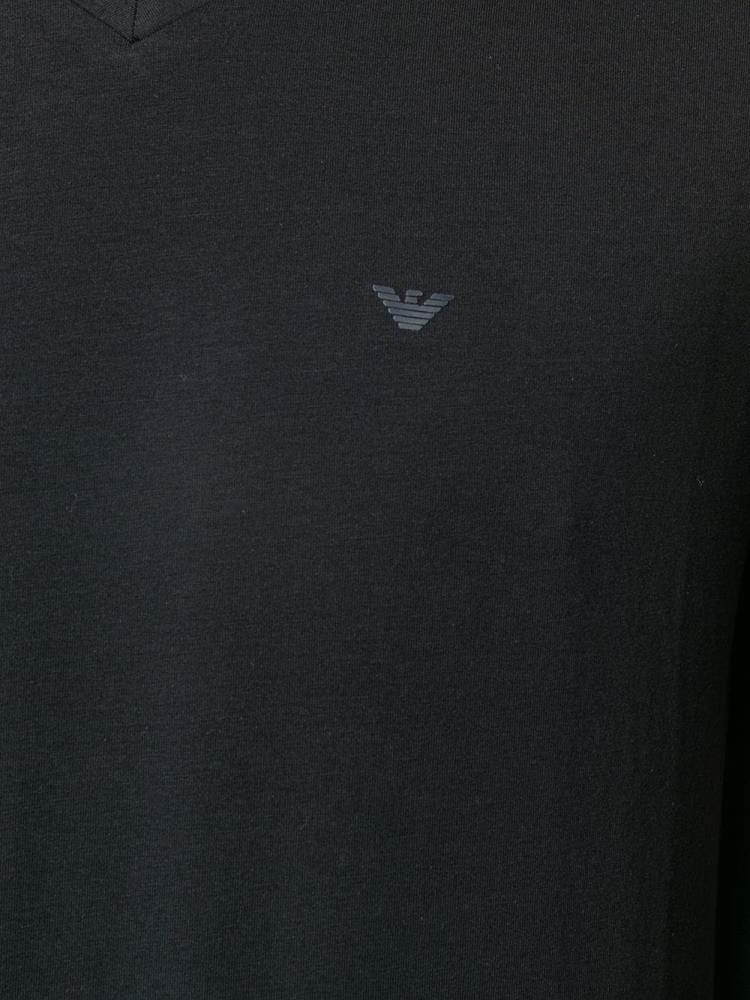Armani T Shirts Outlet Online Blue Emporio Armani V Neck Mens